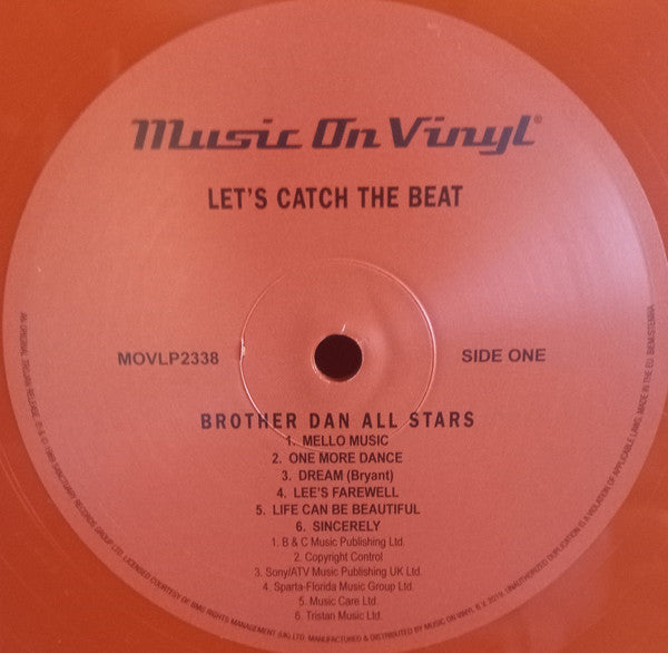Brother Dan All Stars : Let's Catch The Beat (LP, Album, Ltd, Num, RE, Ora)