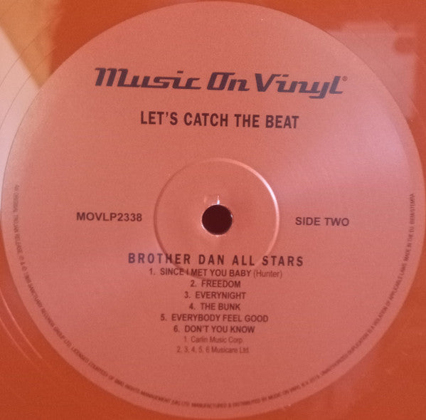 Brother Dan All Stars : Let's Catch The Beat (LP, Album, Ltd, Num, RE, Ora)