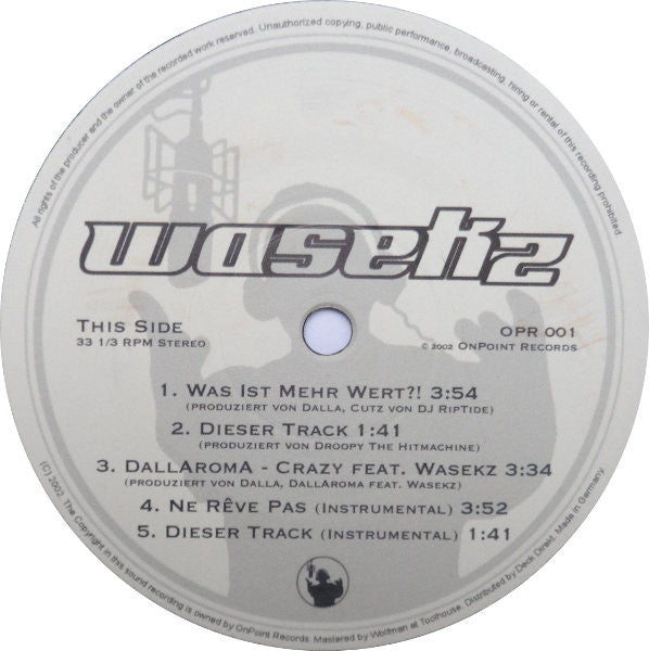 Wasekz : Stand:Art (12", EP)