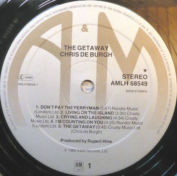 Chris de Burgh : The Getaway (LP, Album)