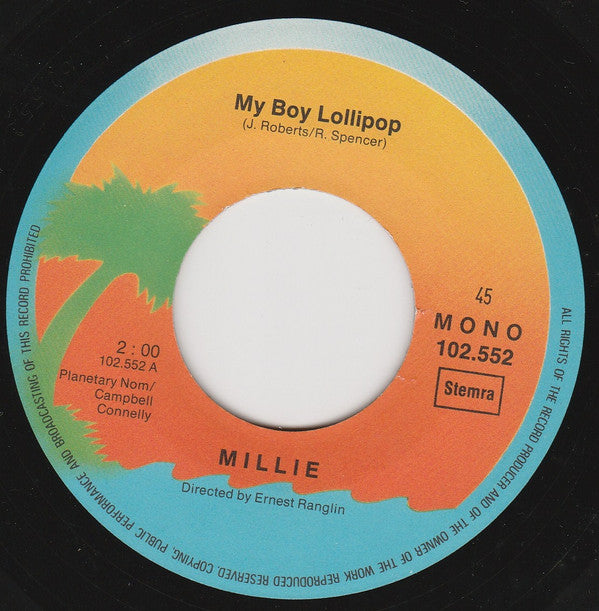 Millie Small : My Boy Lollipop / Oh Henry (7", Single, Mono, RE)