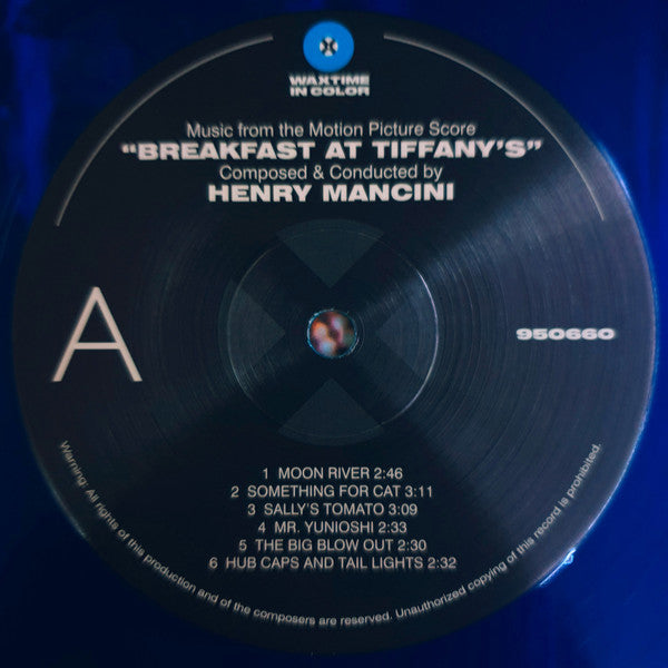 Henry Mancini : Breakfast At Tiffany's (Music From The Motion Picture Score) (LP, Album, Ltd, RE, Blu)