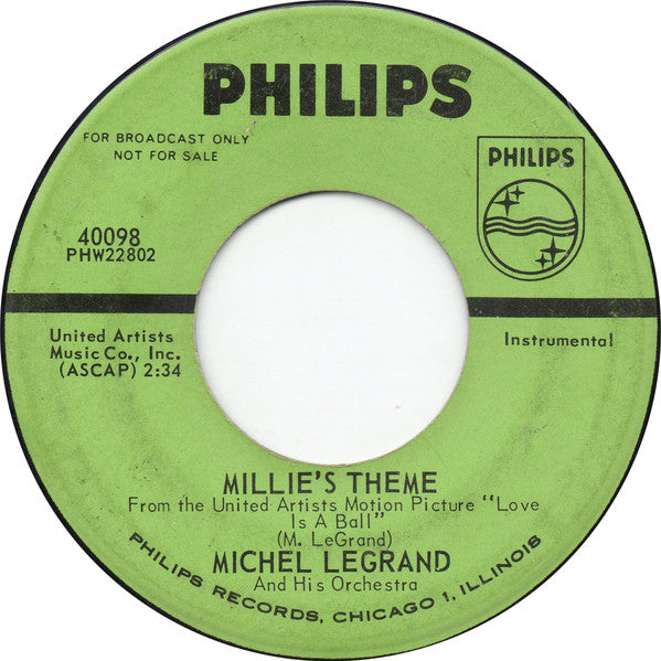 Michel Legrand Et Son Orchestre : Love Is A Ball (7", Single, Promo)