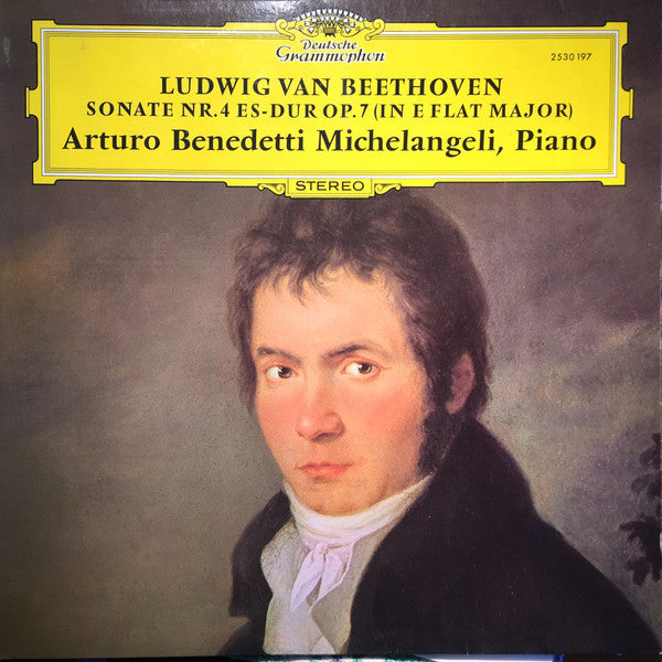 Ludwig van Beethoven - Arturo Benedetti Michelangeli : Sonate Nr. 4 Es-Dur Op. 7 (in E Flat Major) (LP, Album, ast)