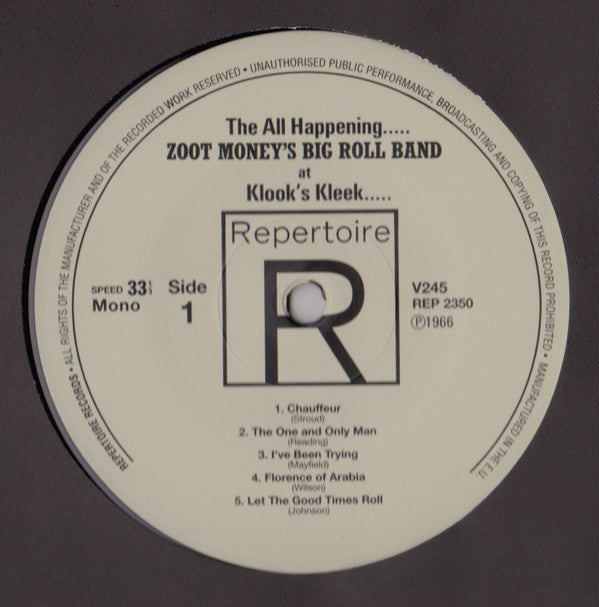 Zoot Money's Big Roll Band : Zoot! (LP, Album, Mono, Ltd, RE, RM)
