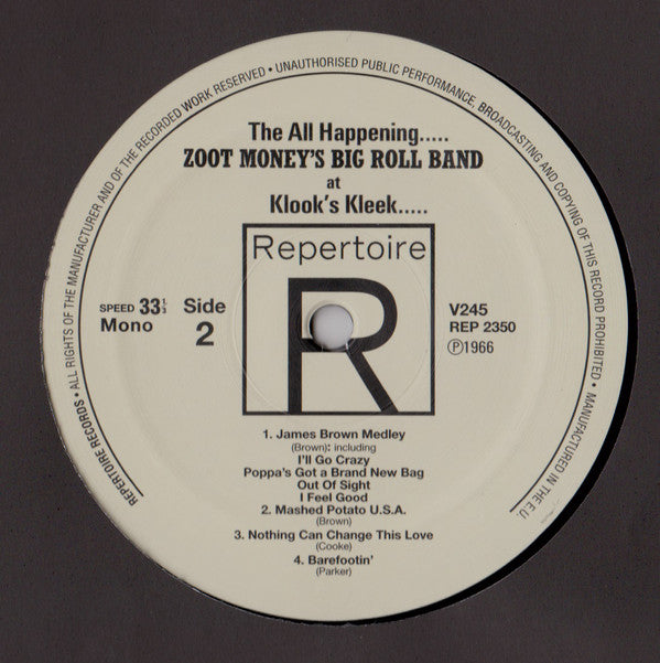 Zoot Money's Big Roll Band : Zoot! (LP, Album, Mono, Ltd, RE, RM)
