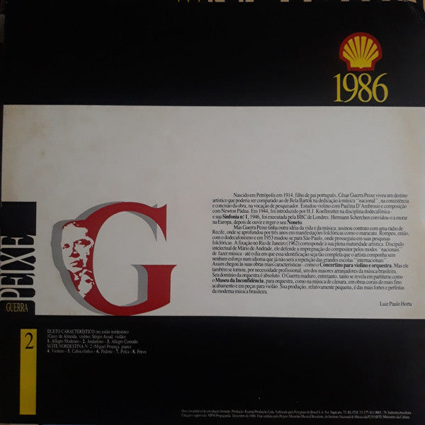 Milton Nascimento / Guerra Peixe : Prêmio Shell Para a Música Brasileira 1986 (LP, Comp)
