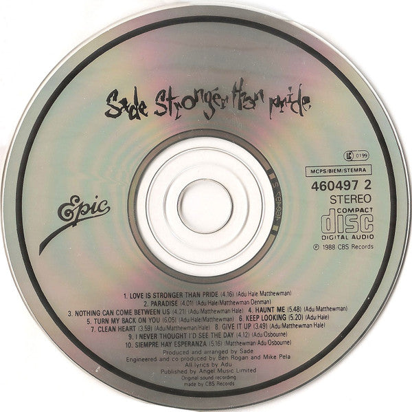 Sade : Stronger Than Pride (CD, Album)