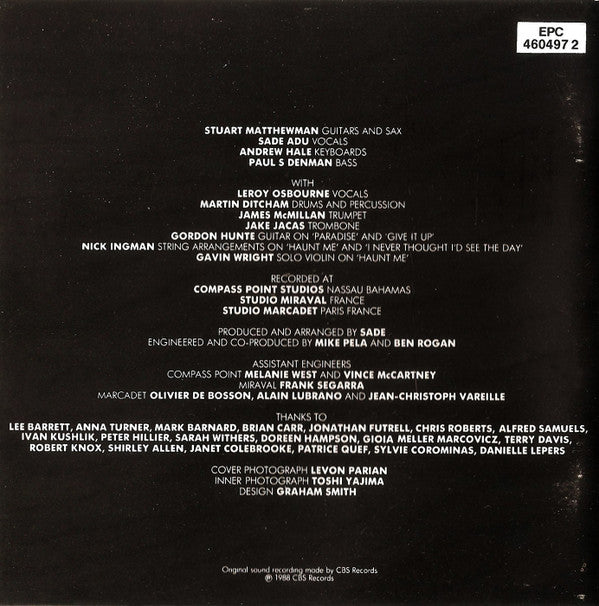 Sade : Stronger Than Pride (CD, Album)