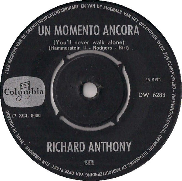 Richard Anthony (2) : Cin Cin /  Un Momento Ancora (You'll Never Walk Alone) (7")