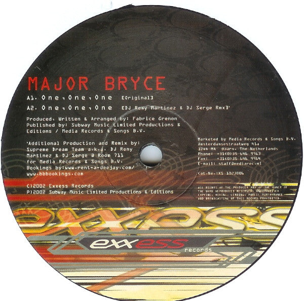 Major Bryce : One, One, One (12")