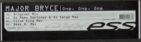 Major Bryce : One, One, One (12")