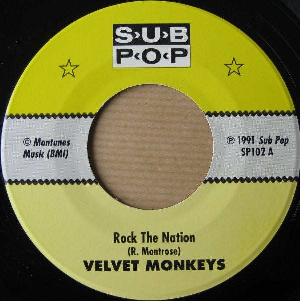 The Velvet Monkeys : Rock The Nation b/w Why Don't We Do It In The Road? (7", Single, Ltd)