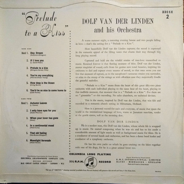 Orkest o.l.v. Dolf van der Linden : Prelude To A Kiss (LP, Album, Mono)