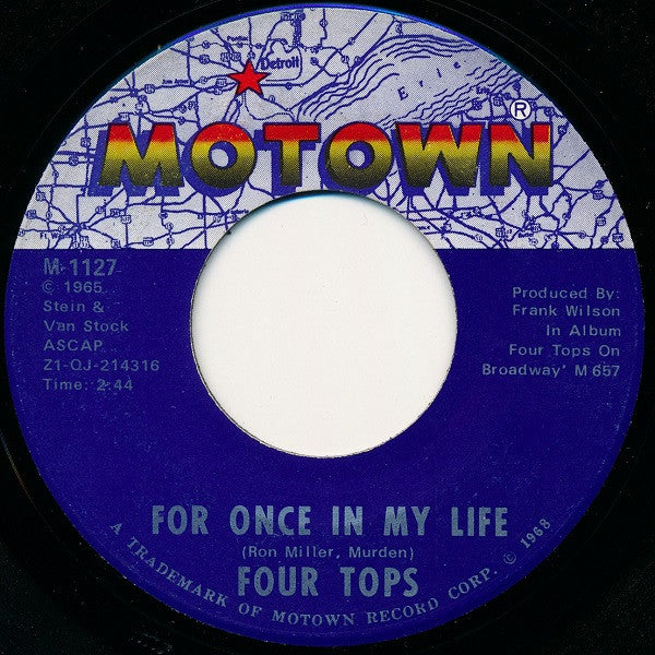 Four Tops : Yesterday's Dreams / For Once In My Life (7", Single, Ame)