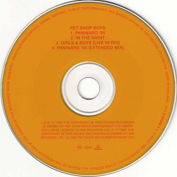 Pet Shop Boys : Paninaro '95 (CD, Maxi)