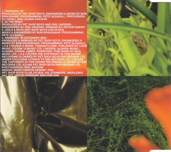 Pet Shop Boys : Paninaro '95 (CD, Maxi)