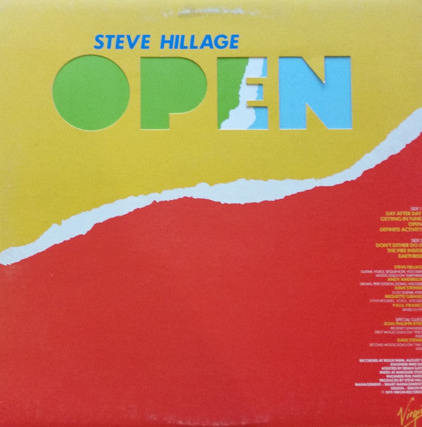 Steve Hillage : Open (LP, Album, die)