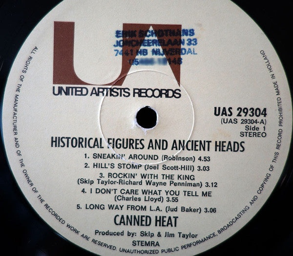Canned Heat : Historical Figures And Ancient Heads (LP, Album)