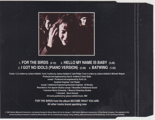 The Juliana Hatfield Three : For The Birds EP (CD, EP)