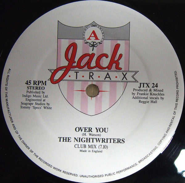The Night Writers : Over You (12", Ltd)