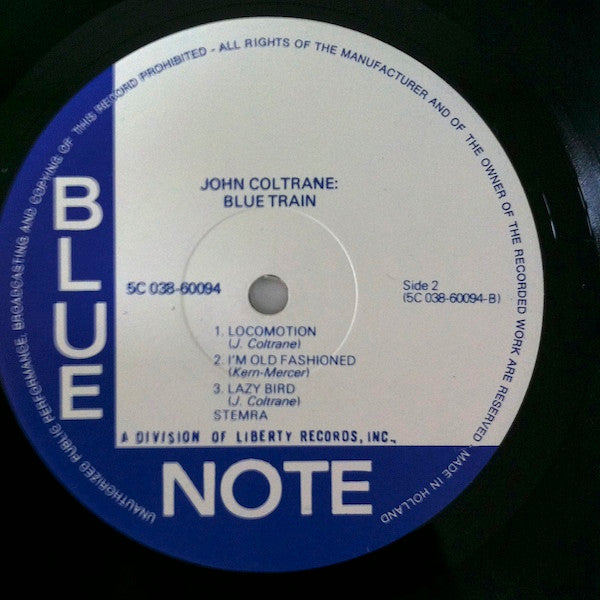 John Coltrane : Blue Train (LP, Album, RE)