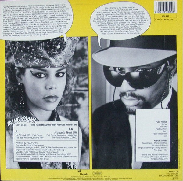 The Real Roxanne With Howie Tee : (Bang Zoom) Let's Go Go (12")