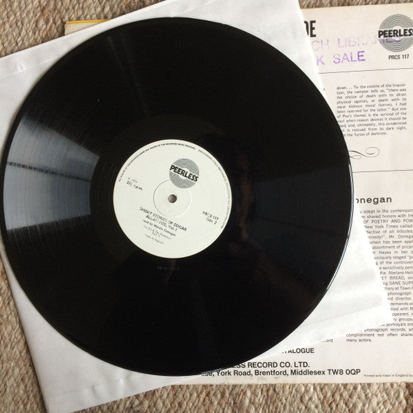 Edgar Allan Poe, Martin Donegan : Short Stories Of Edgar Allan Poe Vol. I The Pit and the Pendulum (complete) (LP, Album)