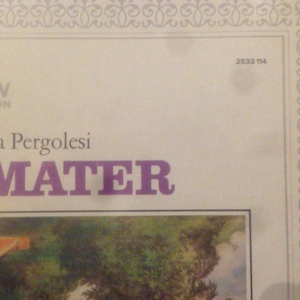 Giovanni Battista Pergolesi / Mirella Freni / Teresa Berganza, Solisti Dell'Orchestra "Scarlatti" Napoli, Ettore Gracis : Stabat Mater (LP, RP, Gat)