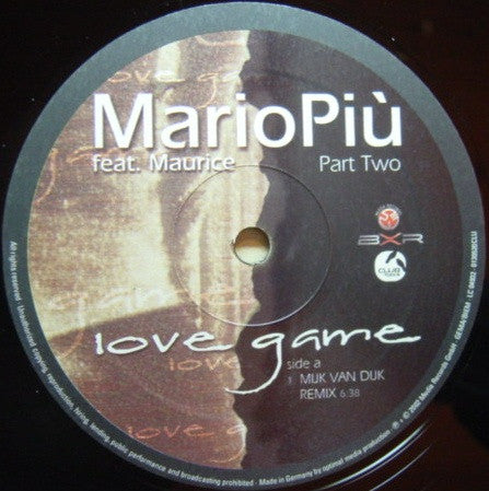 Mario Più feat. Maurice* : Love Game (Part Two) (12")