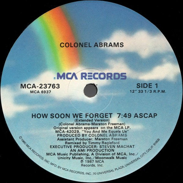 Colonel Abrams : How Soon We Forget (Extended Version) (12")