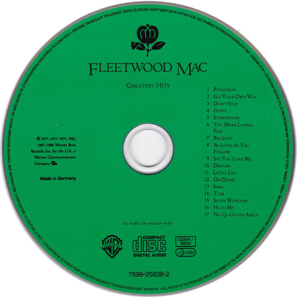 Fleetwood Mac : Greatest Hits (CD, Comp, RE, RP)