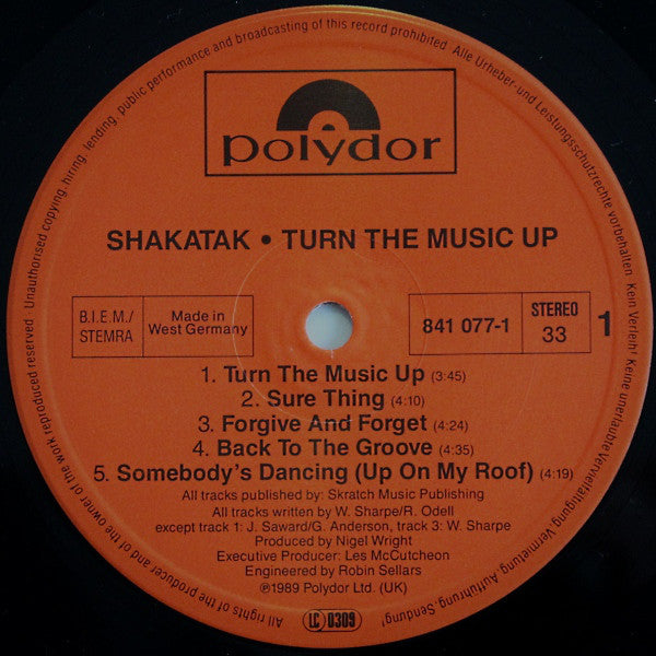 Shakatak : Turn The Music Up (LP, Album)