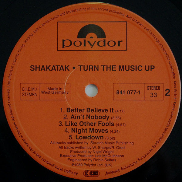 Shakatak : Turn The Music Up (LP, Album)