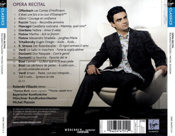 Rolando Villazón, Münchner Rundfunkorchester, Michel Plasson : Opera Recital  (CD, Album)