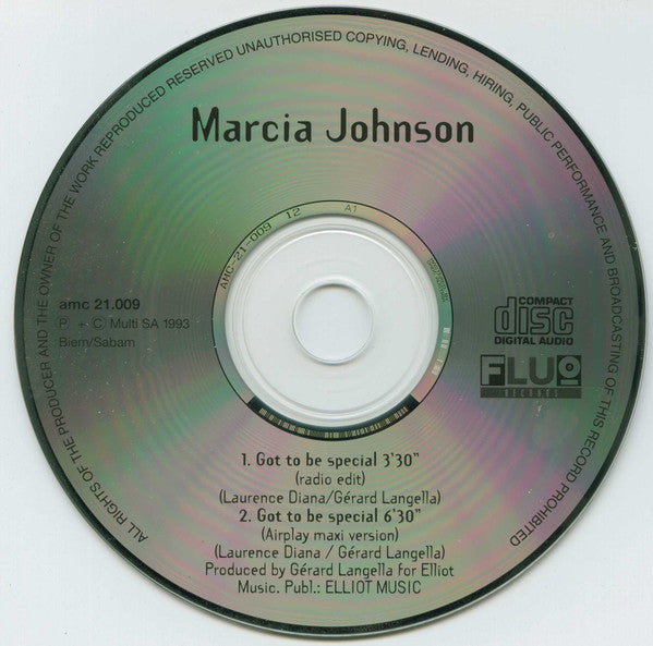 Marcia Johnson : Got To Be Special (CD, Single, Car)