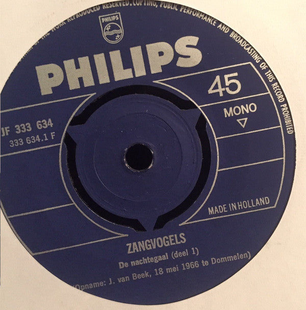 J. v. Beek : Zangvogels (7", Single, Mono)