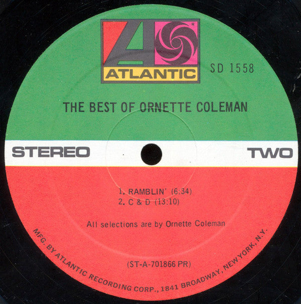 Ornette Coleman : The Best Of Ornette Coleman (LP, Comp, Pre)