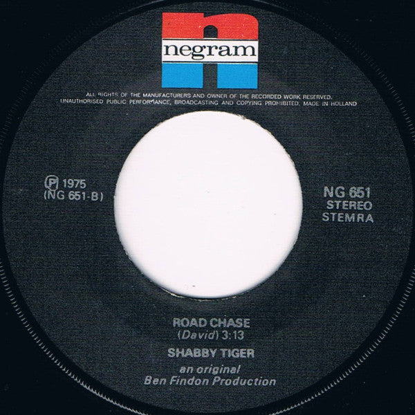 Shabby Tiger : Slow Down  (7", Single)