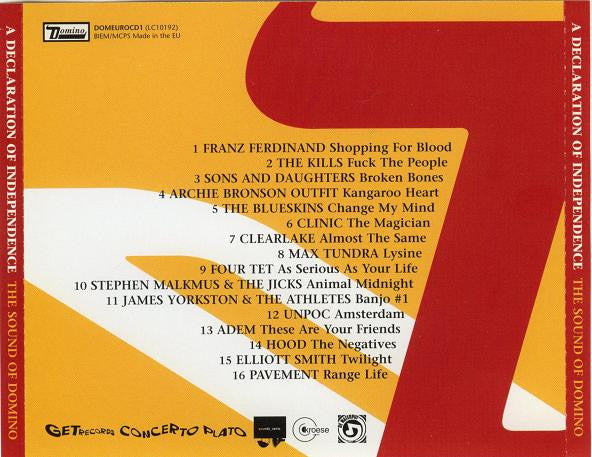 Various : A Declaration Of Independence - The Sound Of Domino (CD, Comp, Promo)