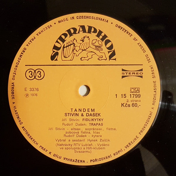 System Tandem Stivín & Dašek : Koncert V Lublani (LP, Album, RP)