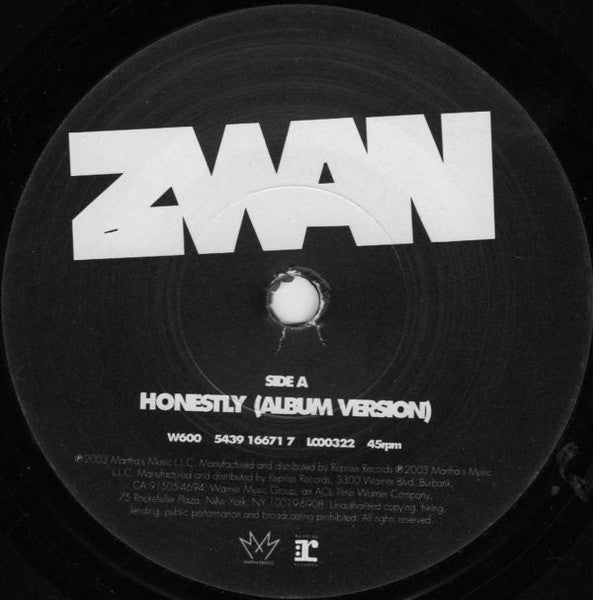 Zwan : Honestly (7", Single)