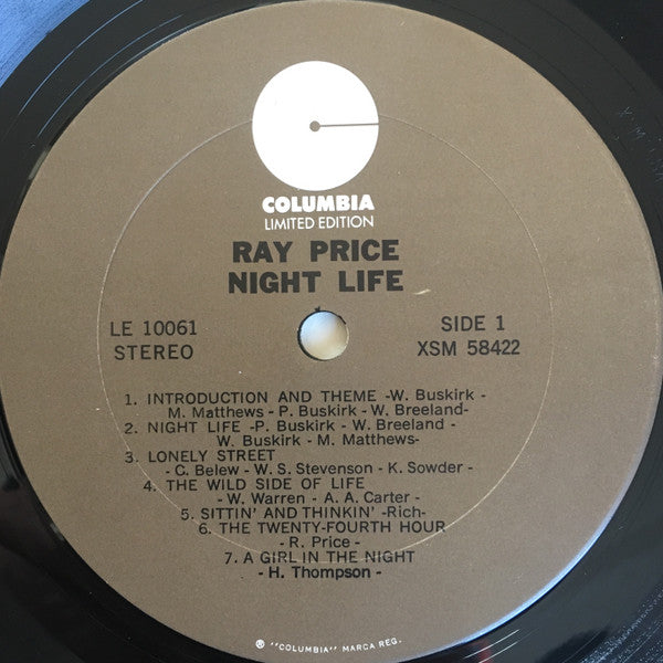 Ray Price : Night Life (LP, Album, RE)