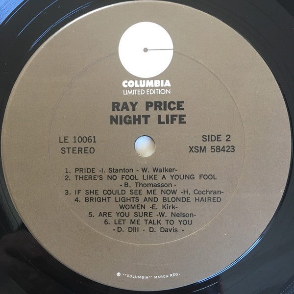 Ray Price : Night Life (LP, Album, RE)