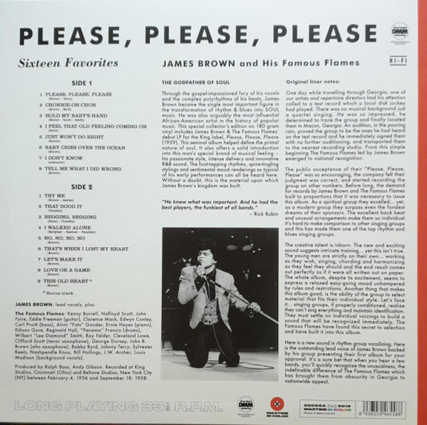 James Brown & The Famous Flames : Please Please Please (LP, Album, Ltd, RE, Red)