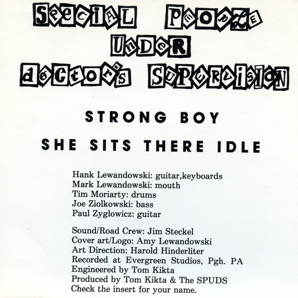 Spuds (3) : Strong Boy / She Sits There Idle (7", Single)