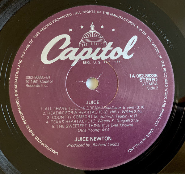 Juice Newton : Juice (LP, Album)