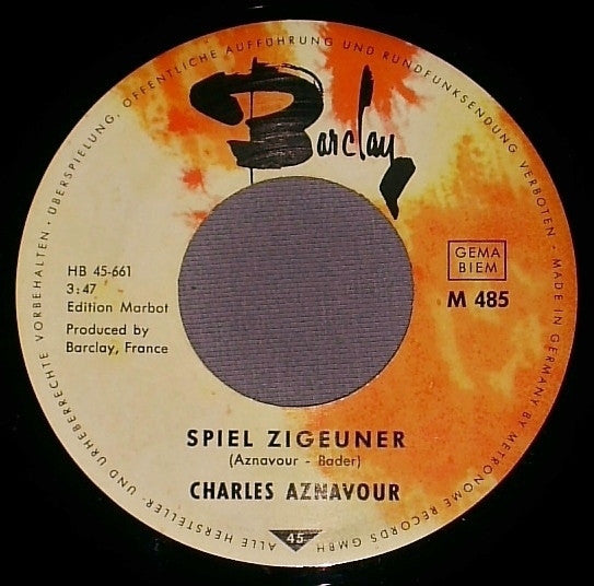 Charles Aznavour : Du Lässt Dich Geh'n (7", Single)