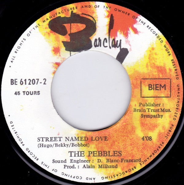 The Pebbles : Mackintosh / Street Named Love (7", Single)