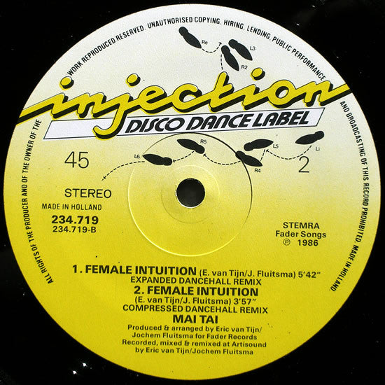 Mai Tai : Female Intuition (12", Maxi)